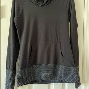 Black Long Sleeve Hoodie with Pocket